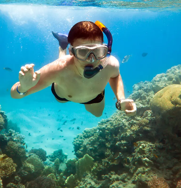 man swimming